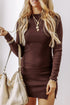 brown sweater dress