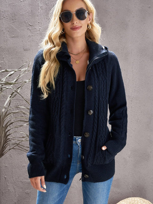 navy-blue-long-sleeve-button-up-hooded-cardigans