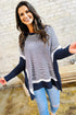 color block knit sweater