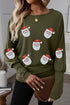 christmas graphic long sleeve top