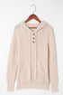 apricot-waffle-knit-buttons-hooded-sweater-with-pocket