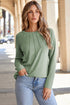 solid color long sleeve top