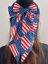 Dark Blue American Flag Large Bow Knot Hair Clip