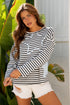 stripe print top