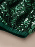 blackish-green-plus-size-sequin-short-puff-sleeve-top