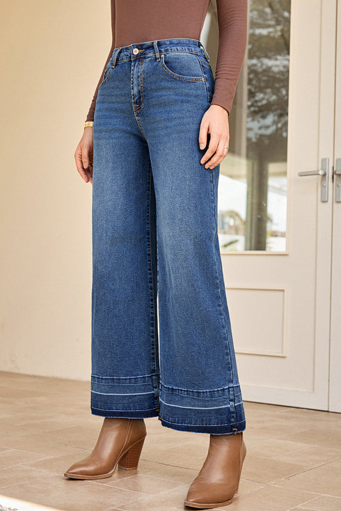 cropped loose jeans