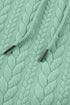 cable texture hoodie