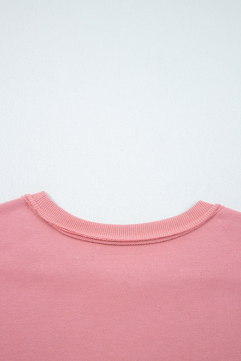 flower patched sweatshirt