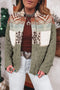 Laurel Green Aztec Quilted Patchwork Western Fashion Jacket