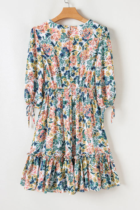 floral ruffle dress