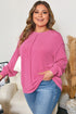 plus size ribbed long sleeve top
