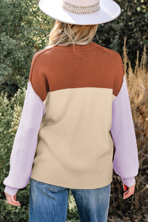 color block sweater