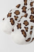 White Leopard Print Polyester Cotton Socks