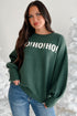 Blackish Green MERRY CHRISTMAS HO HO HO Drop Shoulder Loose Sweater