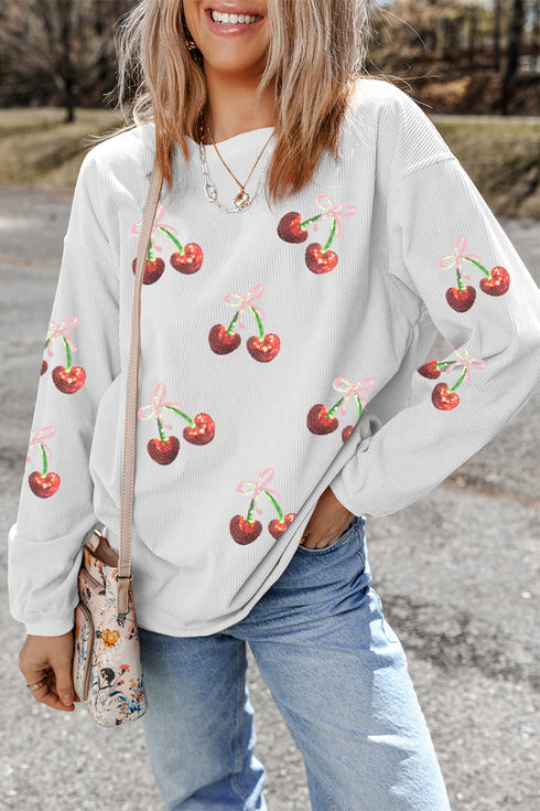 cherry graphic sweatshirt