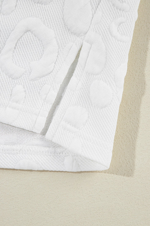 white-leopard-jacquard-quarter-zip-tee-and-shorts-set