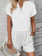 Delicate Eyelet White Shorts Ensemble