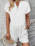 Delicate Eyelet White Shorts Ensemble