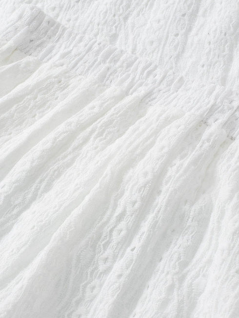 Delicate Eyelet White Shorts Ensemble