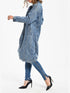 Denim Long Sleeve Single Breasted Coat