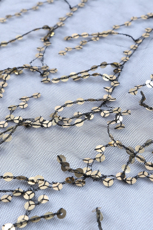 black-sequin-sheer-long-sleeve-open-front-kimono