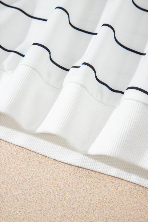 striped print pullover