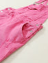Distressed Pink Denim Overall with Wide Leg