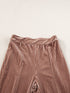 Dusty Pink Corduroy Flare Pants with High Waist