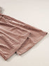 Dusty Pink Solid Color High Waist Flare Corduroy Pants