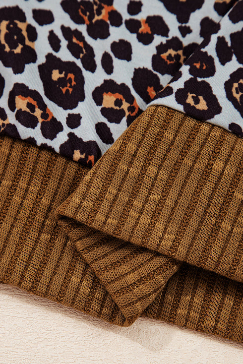 leopard patchwork top