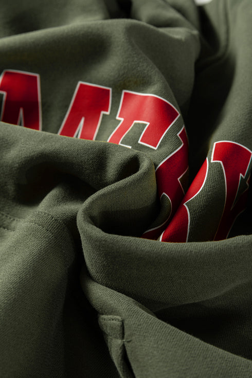 Green Loose Kangaroo Pocket Hoodie