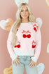 cherry print sweater