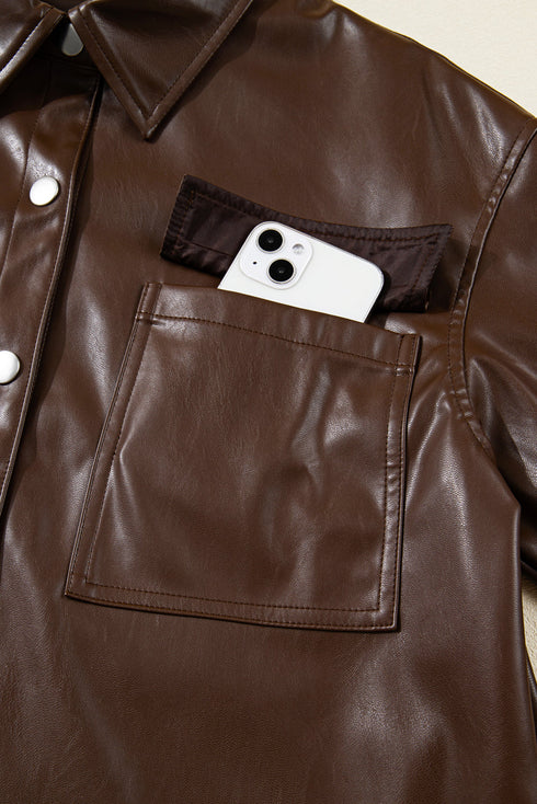 faux leather jacket