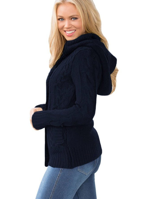 navy-blue-long-sleeve-button-up-hooded-cardigans