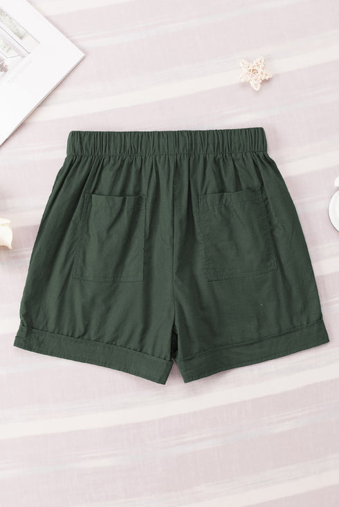 Green Strive Pocketed Tencel Shorts
