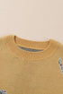 camel-fuzzy-cheetah-accent-round-neck-sweater