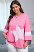 pink top plus size