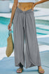 Medium Grey Knotted Drop Waist Split Leg Relaxed Pants
