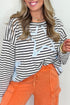 stripe print top