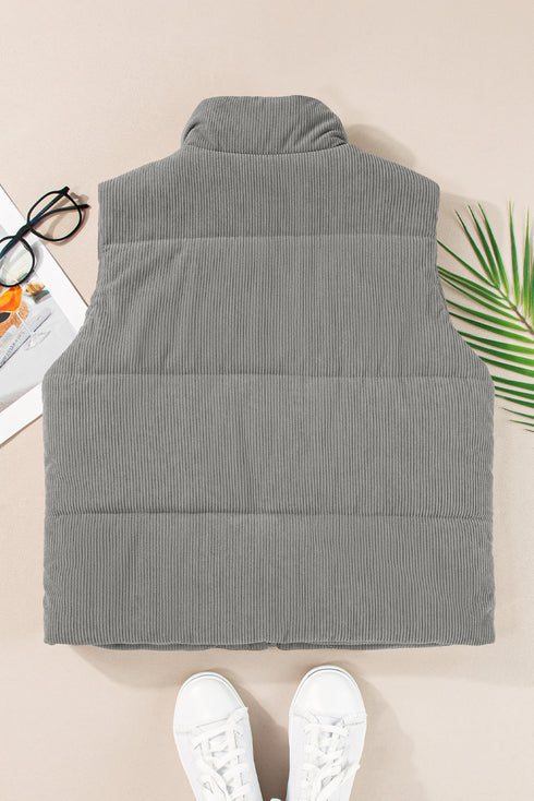 corduroy puffer vest