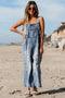 wide leg denim overalls