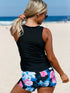 elegant-floral-zip-front-sporty-2pcs-tankini-swimsuit