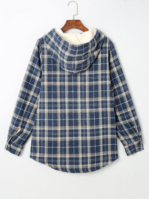 blue-plaid-pattern-sherpa-lined-hooded-shacket