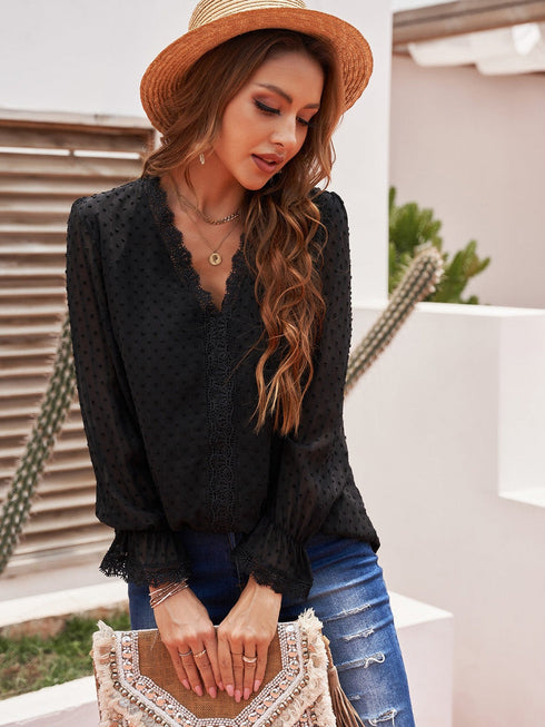 womens-blouses-commuter-long-sleeve-lace-splice-blouse