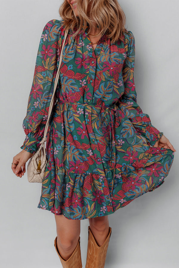 floral shirt dress