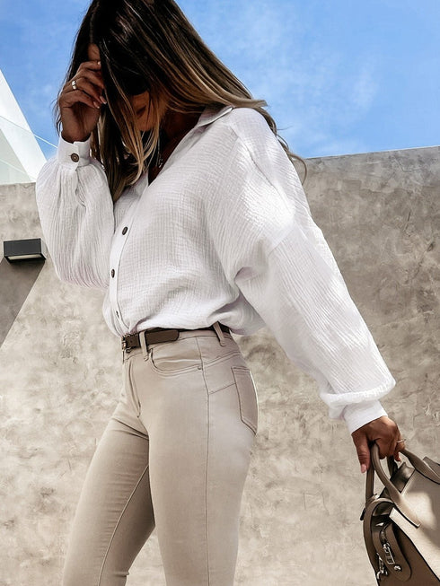 womens-blouses-cotton-linen-button-balloon-sleeve-blouse