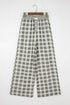 plaid wide leg pants
