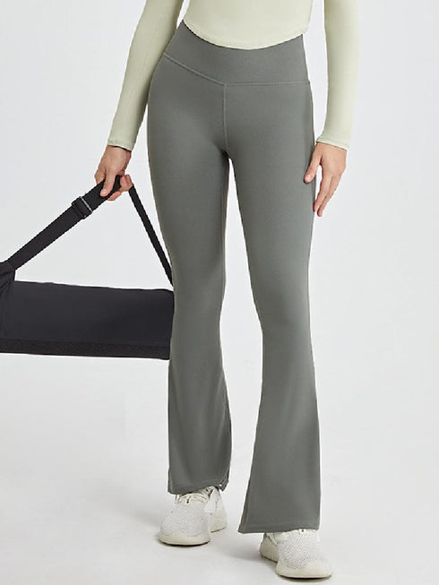 Elastic Waist Flare Yoga Pants