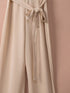 Elegant Apricot Wide Leg Jumpsuit with Knot Detail