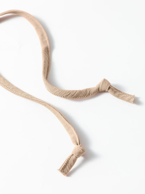 Elegant Apricot Wide Leg Jumpsuit with Spaghetti Straps and Waist Tie